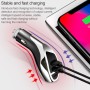 WLX-K1 QC3.0 Dual USB + Type-C Triple Car Charger (Silver)