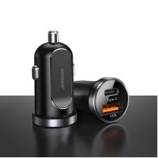 Joyroom C-A08 30W Mini PD+QC3.0 Двойной порт Smart Car Charger (черный)