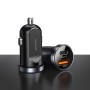 Joyroom C-A08 30W Mini PD+QC3.0 Двойной порт Smart Car Charger (черный)