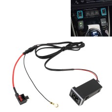 Car QC3.0 Fast Charge USB Interface Modification Charger for Toyota, Fuse to Take Power (Ice Blue Light)