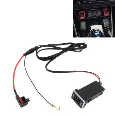 Car QC3.0 Fast Charge USB Interface Modification Charger for Toyota, Fuse to Take Power (Red Light)