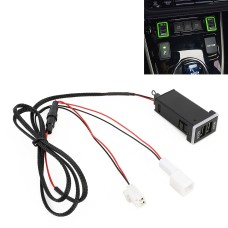 Car QC3.0 Fast Charge USB Interface Modification Charger for Toyota, Cigarette Lighter to Take Power (Green Light)