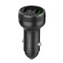 Dual USB 66W Car Flash Charger for OPPO / Huawei (Black)