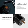 WUPP ZH-1427B1 Aluminum Alloy 3.4A 20WPD Fast Charge Charger with Mechanical Switch / Digital Display Voltage