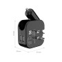 SL-608 2 in 1 2.1A Dual USB Travel Charger Foldable Car Charger, AU Plug(Black)