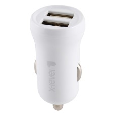 X-level CCMN-01 5V 2.4A Portable Dual USB Smart Car Charger (White)