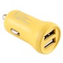 X-level CCMN-01 5V 2.4A Portable Dual USB Smart Car Charger (Yellow)