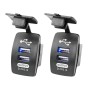 2 PCS Switch Type Dual USB 3.1A Car Charger 12-24V (Blue Light)