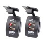 2 PCS Switch Type Dual USB 3.1A Car Charger 12-24V (Red Light)