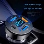 2pcs 4 in 1 USB 4.8A Digital Display Car Charger