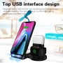 A9 10W 6 In 1 Multi-function Split Design Car Fast Charging Induction Wireless Charger (Black)