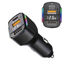 K3 Car Multifunctional PD + USB Dual Port Fast Charger