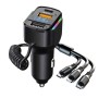 K4 CAR 3 в 1 PD + USB Dual Port Fast Charger с кабелем данных Spring