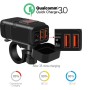 Universal Car Super Quick Dual Port USB Charger Power Outlet Adapter with LED Digital Voltmeter(Red Light)