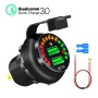 WUPP CS-134A1 Car Dual USB QC3.0 Fast Charger with Color Screen Voltage Display