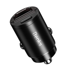 Benks C30 PD + USB Mini Fast Charging Car Charger(Black)