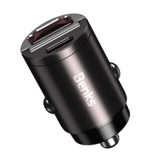 Benks C30 PD + USB Mini Fast Charging Car Charger(Tarnish Color)