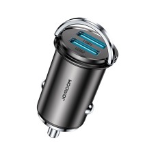 Joyroom C-A36 45W Mini Dual-Port Cring-Bull Fast Car Charger (Black)