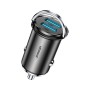 Joyroom C-A36 45W Mini Dual-Port Cring-Bull Fast Car Charger (Black)