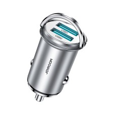 JOYROOM C-A36 45W Mini Dual-port Ring-pull Fast Car Charger(Silver)