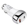 YSY-312PD QC3.0 USB + PD 18W USB-C / Type-C Dual Ports Fast Charging Car Charger(White)