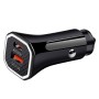 YSY-316PD20W QC3.0 USB + PD 20W USB-C / Type-C Polygon Dual Ports Fast Charging Car Charger(Black)