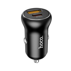 hoco  NZ5 PD 30W Type-C / USB-C + QC 3.0 USB Car Charger(Black)