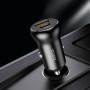 hoco  NZ5 PD 30W Type-C / USB-C + QC 3.0 USB Car Charger with Type-C / USB-C to 8 Pin Data Cable(Black)