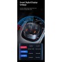 USAMS CC151 C28 245W Dual USB + Type-C / USB-C Dual Cigarette Lighter Digital Display Fast Charging Car Charger(Grey)