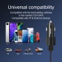 JOYROOM JR-CL10 4.8A Dual USB Car Charger with 3 In 1 Charging Cable(Black)