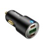 hoco NZ6 Dual Type-C / USB-C + USB PD45W 3-port Car Charger(Black)