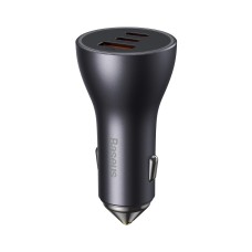 Baseus CCJDZ65-UC 65W USB+Двойной тип-C / USB-C Golden Contctor Pro Triple Fast Charge Car Charger (темно-синий)