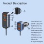 SC05 65.5W 6 in 1 PD / QC3.0 Fast Charge Extended Car Charger