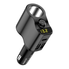 C03 Двойное USB -зарядное устройство зарядного устройства с помощью независимого переключателя (Black)