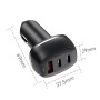 ACC-579 53W USB+ Dual USB-C/Type-C Fast Charge Car Charger(Black)