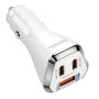 ACC-319PD 45W USB+Dual Type-C Fast Charge Car Charger (белый)