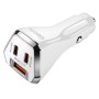 ACC-319PD 45W USB+Dual Type-C Fast Charge Car Charger (белый)