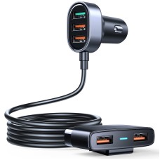 JOYROOM CL03 PRO 45W 5-ports USB Car Charging with Extended HUB(Black)