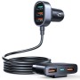 Joyroom CL03 Pro 45W 5-портовой USB-автомобиль зарядка с расширенным концентратором (черный)