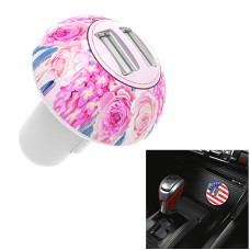 Mushroom Shape QC 3.0 Fast Charge Dual USB Car Charger(M1 Peony)