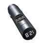 Baseus Energy Column Dual USB Wireless Bluetooth Mp3 Car Charger, стиль: PPS Fast Charge + китайская версия (Space Grey)