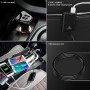 HAWEEL 1.8m 9.6A Max 4 Ports USB Passenger Car Charger with Extending USB HUB for Front & Back Seat Charging, For iPhone, Galaxy, Huawei, Xiaomi, LG, HTC and other Smart Phones(Black)