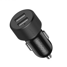 ipipoo XP-2 Dual USB Car Fast Charging Charger with Android Line(Black)