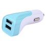2.1a Max Output Dual USB Smart Car Charger (Baby Blue)