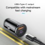 Kuulaa KL-CD09 36W QC3.0 + PD Type-C / USB-C Mini Car Charger (черный)