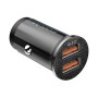 KUULAA KL-CD09 36W QC3.0 Mini Dual USB Car Charger(Black)