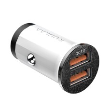 KUULAA KL-CD09 36W QC3.0 Mini Dual USB Car Charger(White)