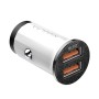 KUULAA KL-CD09 36W QC3.0 Mini Dual USB Car Charger(White)