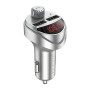 KUULAA LC01 Bluetooth 4.2 3.4A Dual USB Car Bluetooth Charger (Silver)