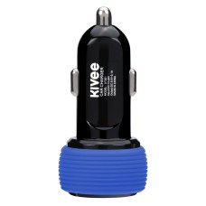 KIVEE KV-UT201 2.1A Dual USB Car Charger (Blue)